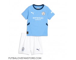 Manchester City Erling Haaland #9 Domáci Detský futbalový dres 2024-25 Krátky Rukáv (+ trenírky)